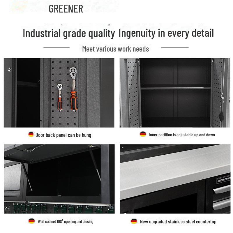 Green Forest Multi-function Tool Cabinet and Workbench for Auto Repair
