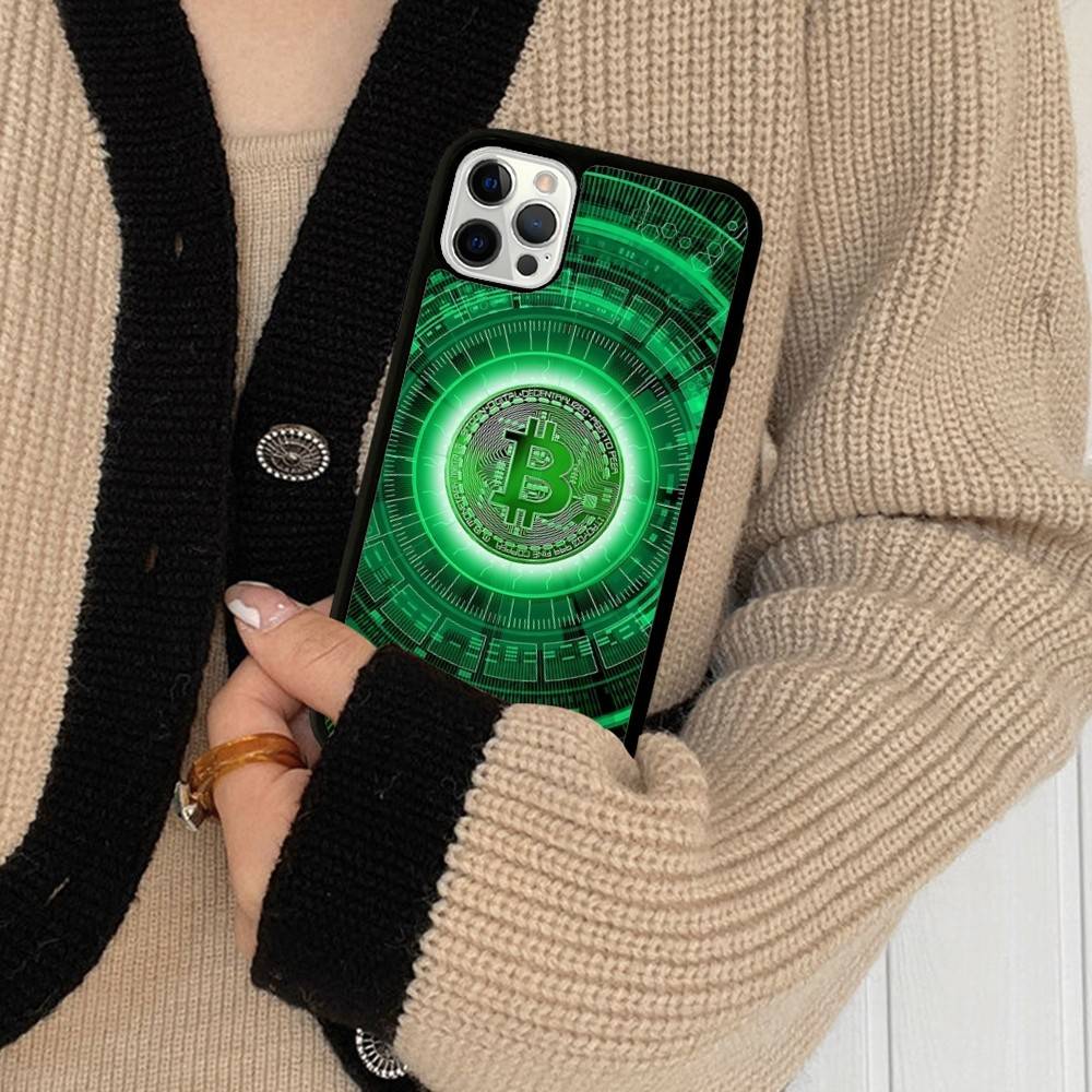 B-Bitcoin Phone Case For Iphone 11 12 13 14 15 Pro Max 17 16 Plus Hard PC+TPU Back Cover