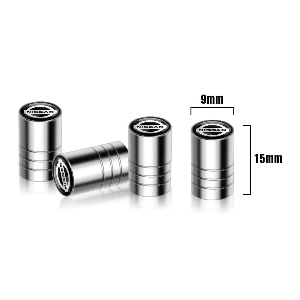 4Pcs Metal Car Wheel Tire Valve Air Stem Cap For Nissan Nismo X-Trail Almera Qashqai Teana Note GTR Maxima Tiida Car Accessories