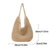 Yogodlns New Grass Women Travel Beach Bags Single Handle Shoulder Bags Grass Large Capacity Tote Bag Hand Woven Bag for Women