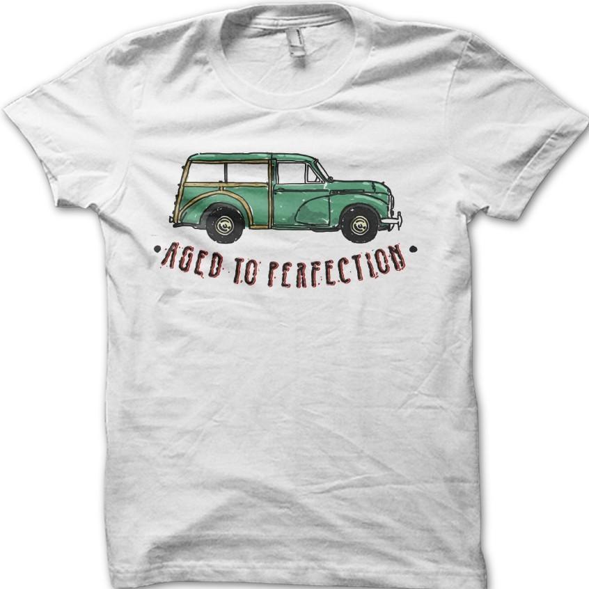 Morris Minor Aged To Perfection Classic Motorsport Vintage Car T-Shirt 06187 S