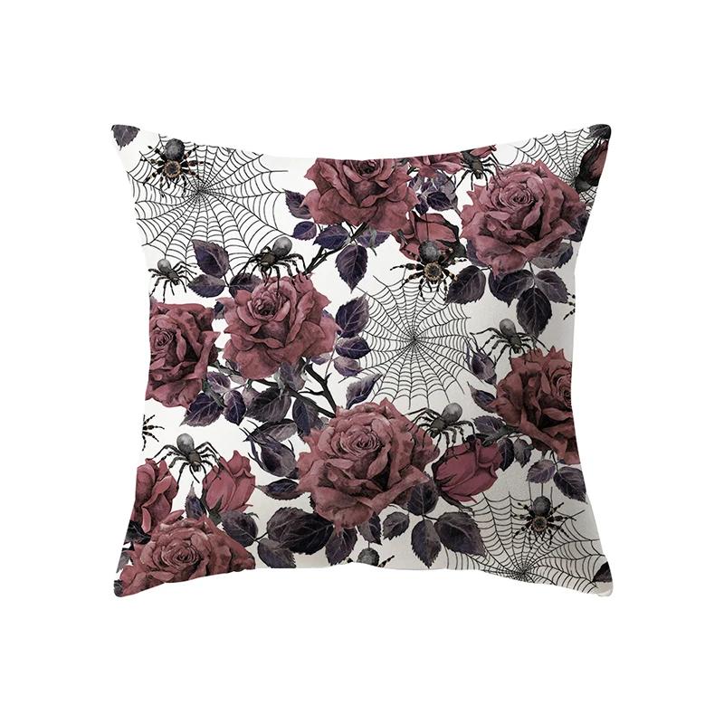

Чехол на подушку с изображением черепа и тыквы на тему Хэллоуина, диван, кресло, кровать, подушка, домашний декор, наволочки, декоративные подушки 50x50cm