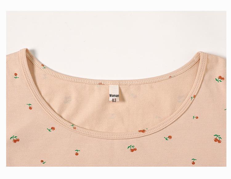 Damen Baumwoll-Lycra Herbst Basisschicht Set: Warmes Dünnes Hemd & Lange Unterhosen