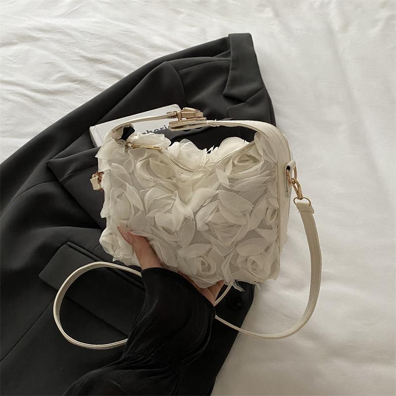 Premium Spitzenblume Dinner-Tasche Braut Hochzeitskleid Tasche Süße Schulter Crossbody Handtasche