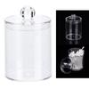Transparent Round Cotton Bud Case Acrylic Cotton Swab Holder Storage Container Organizer