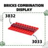 12Pcs/Lot 3033 6x10 Basic Plate Builidng Bricks Moc Parts Works With featuring Blocks DO IT YOURSELF Children's Assembly Playthings Gift Idea Box