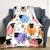 1pc Sheep Pattern Blanket Warm, Cozy, And Soft, Suitable for Sofas, Beds, Cars, And Office Use.Perfect for Camping And Travel, Making It a Great Gift