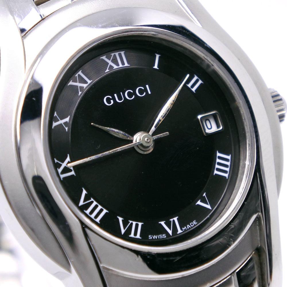 GUCCI G class Watches 5500L blackDial Stainless Steel Quartz Analog display Women Used
