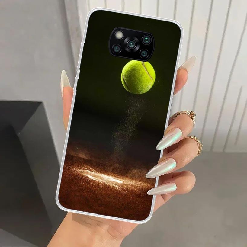 Tennis Sport Phone Case for Xiaomi Poco X5 X6 X7 Pro F7 Ultra M7 Redmi 15 15C 13 13C 12 12C 10 10A 10C 9 9A 9C 9T Shell Poco X7