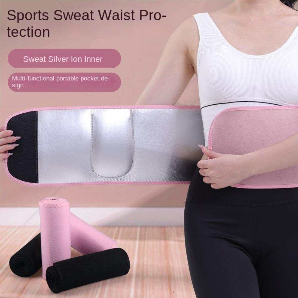 

Sweat-resistant Sports Waist Support Belt Durable Slimming Belly Band Women Waist Trimmer Trainer фіолетовий/чорний
