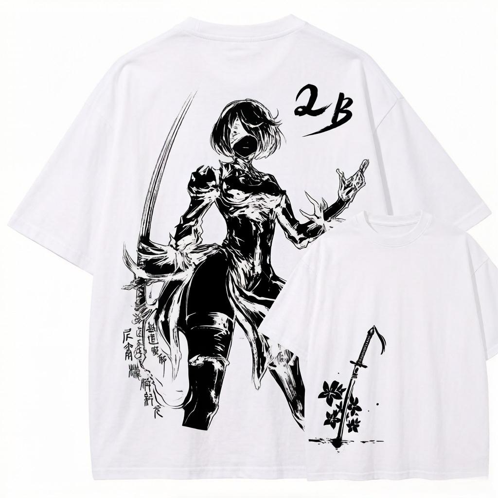 Pattern Printed T-Shirt For Both Men and Women Trendy Streetwear Takeshima Ling Windbreaker S
