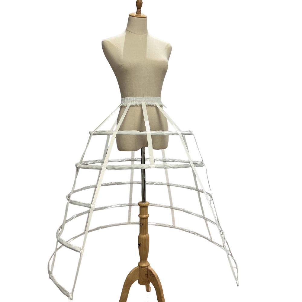 5-Reifiger Hohlkäfig Unterrock A-Linie Braut Hochzeitskleid Futter Mode Lolita Krinoline Mädchen