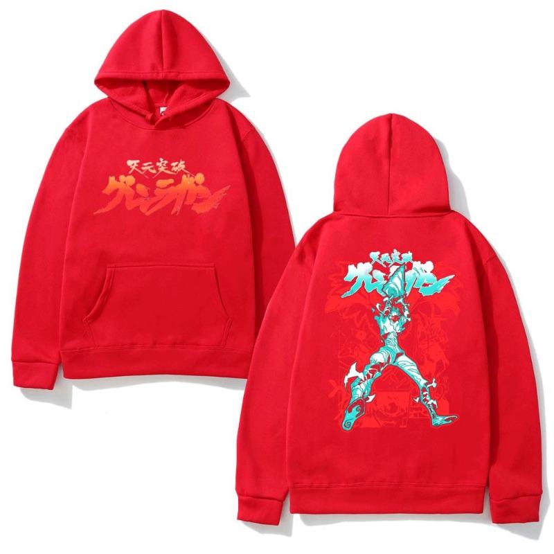 2026 Japón Manga Tengen Toppa Gurren Lagan Sudadera con Capucha de Anime Moda Otoño/Invierno Sudadera Grande
