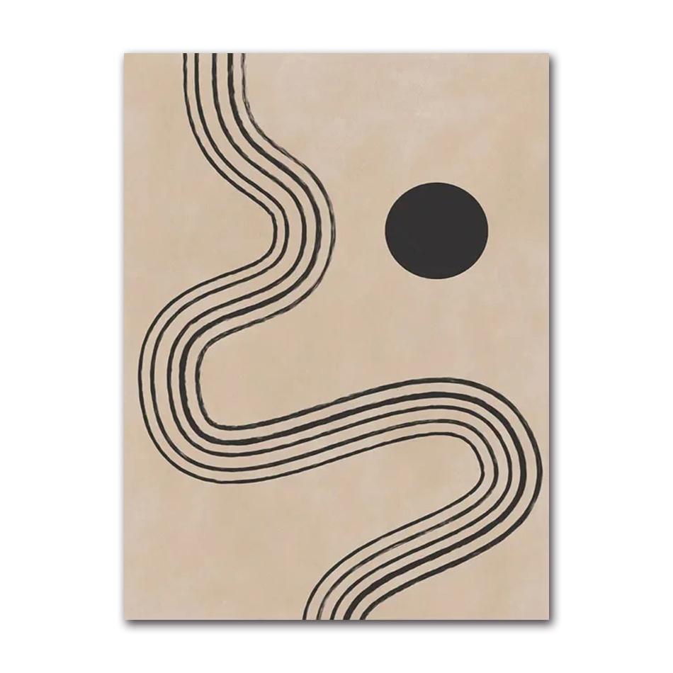 Abstract Vintage Line Geometric Posters And Prints Canvas Painting Modern Nordic Wall Art Pictures Living Room Home Decor