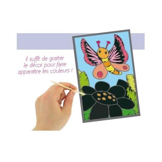 Jeu éducatif - Transports - 3 cartes à gratter - Multicolore - Inclus : grattoir - Pour enfants