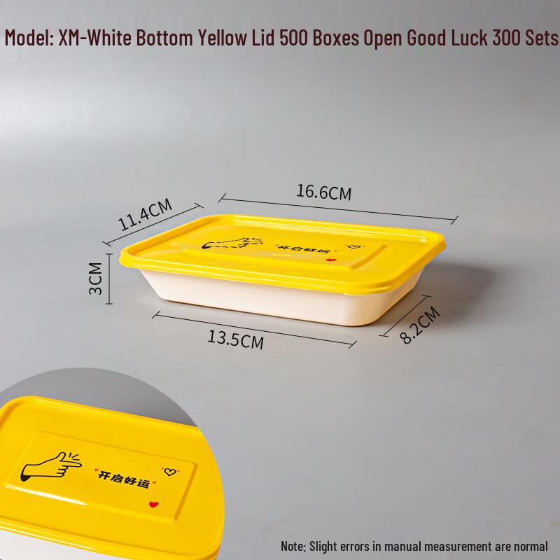 300 Pack Rectangular Disposable Plastic Takeout Boxes with Lids
