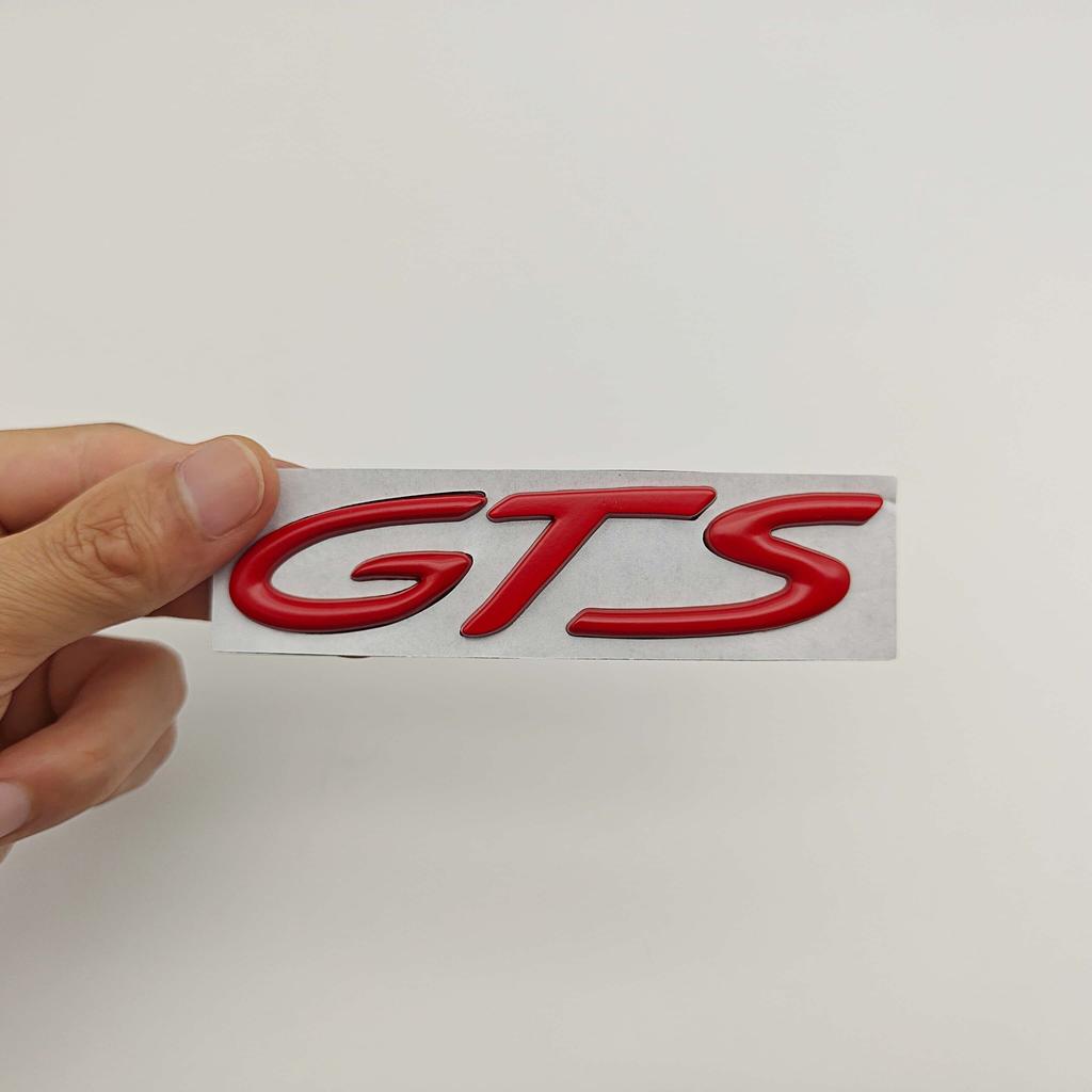 1pc 3D Metal GTS Emblem Decal Side Fender Rear Trunk Badge Sicker for Panamera Taycan Mayenne 911 718