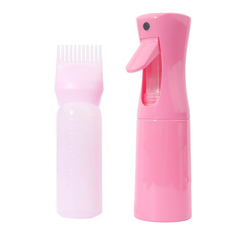 2pcs continuous spray bottle and hair root comb applicator, suitable for hair care and styling design,Special for real hair wigs
