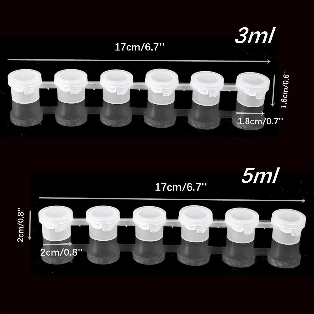 5Strips 2/3/5ml 2ml/3ml/5ml Empty Joint Pigment Box Mini Paint Container  for Paintings Art