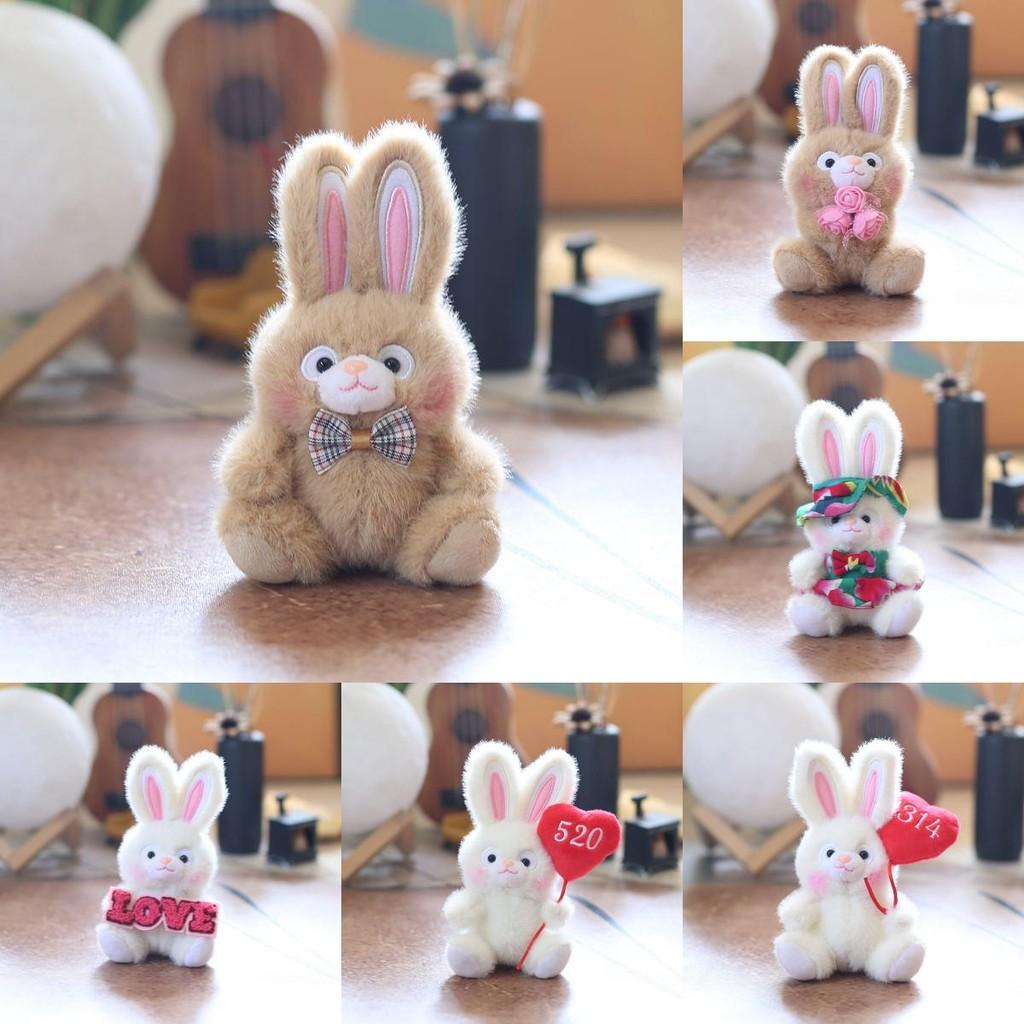 Keychain Rabbit Plush Bunny Pp Cotton Fill Valentines Day Gift Bag Decoration