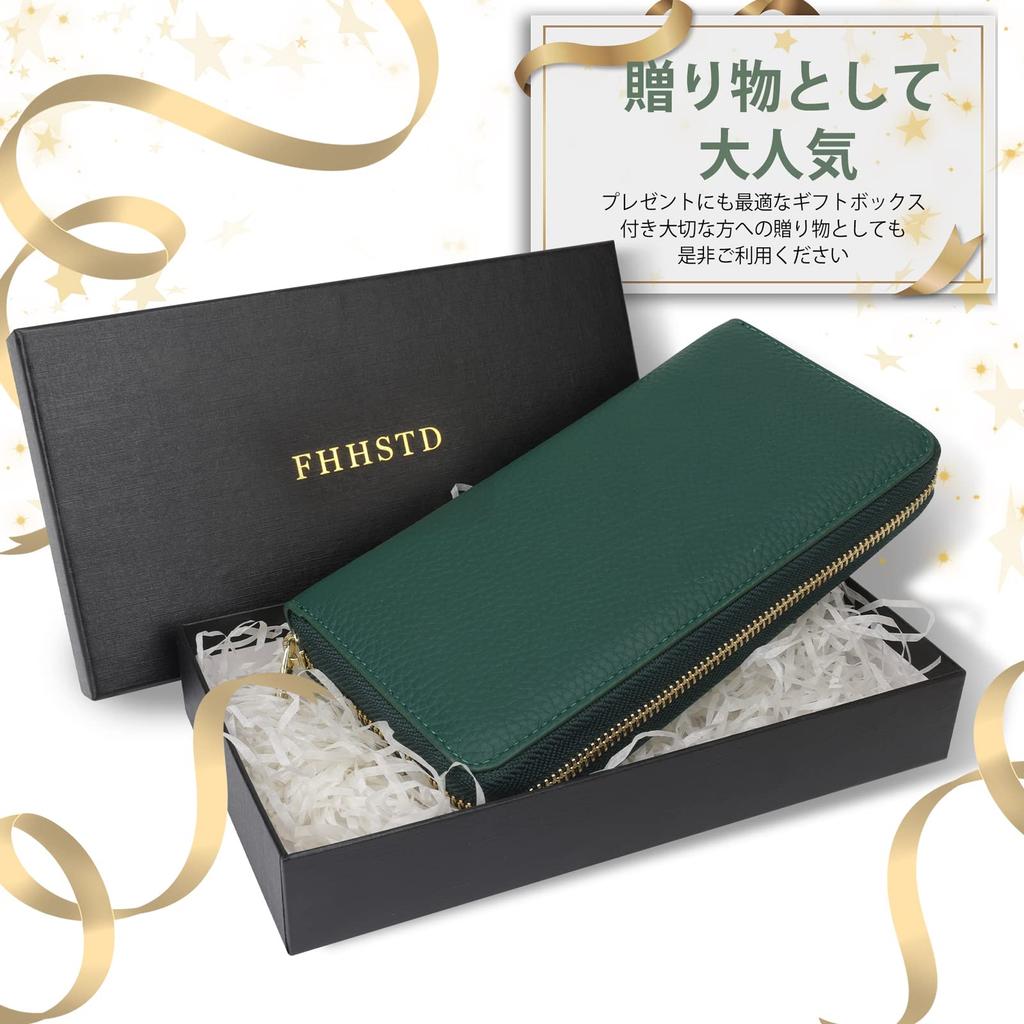 DCLKO 2026 Women's Genuine Leather Long Wallet, Multi-Function Wallet with YKK Zipper, 22 Card Slots, Large Capacity, Genuine Leather, Anti-Skimming