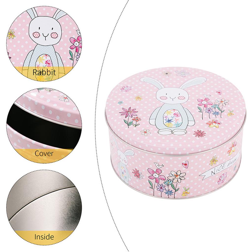 Easter Bunny Storage Box, Tin Cookie Box, Children's Gift Box, Candy Box