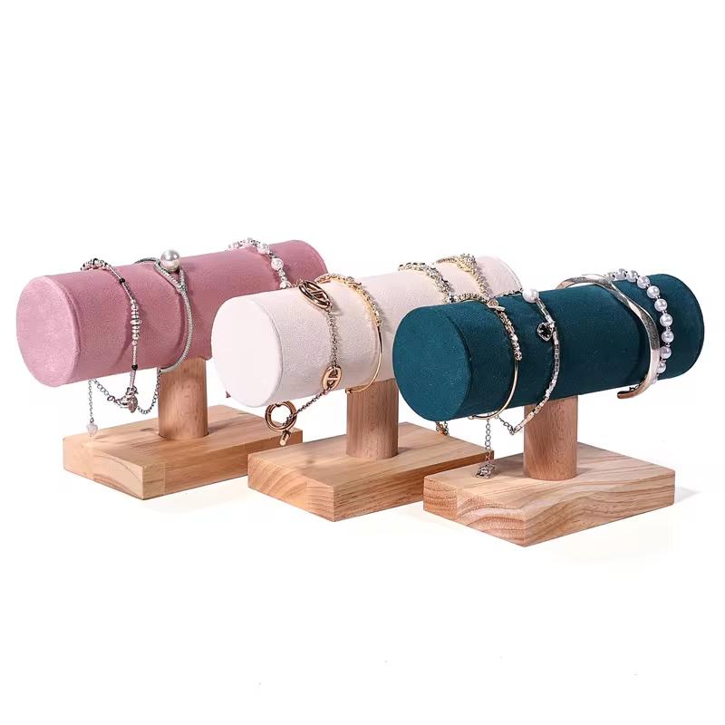 Wooden Vintage T-shaped Jewelry Storage Rack Bracelet Display Storage Rack Watch Bracelet Chain Bracelet Jewelry Display Props