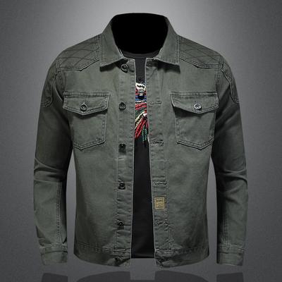 Autumn New Casual Jacket Men's Trend Fashion Jacket American Retro Lapel Fashion Denim JK730