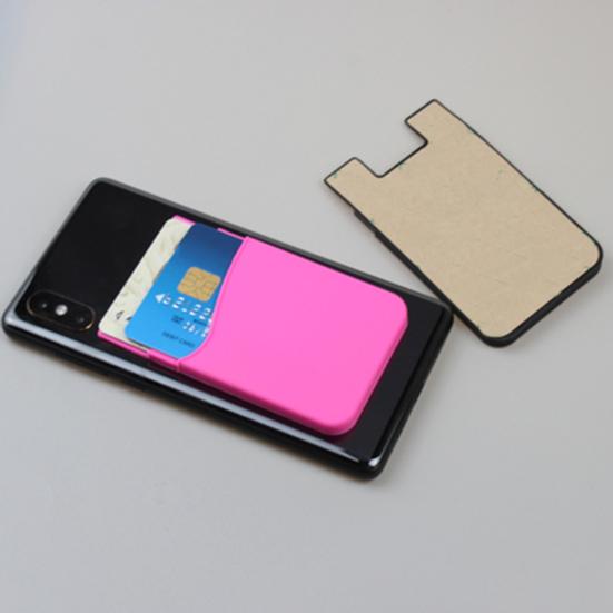 2Pcs Card Holders Silicone Phone Back Double-layer Space-saving Card Cover Stickers for Smartphones