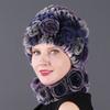 New High-quality Rex Rabbit Fur Accessories Autumn and Winter Women's Versatile Warm Hat Scarf Two-piece Set