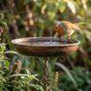 Vintage Iron Bird Bath & Feeder - 2-in-1 Outdoor Garden Decor For Birds