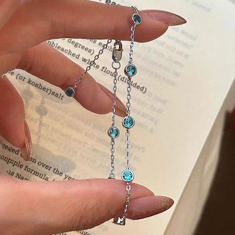 Zhuozhifan 2025 S925 Silver Para Color Bubble Bracelet-Anklet, Trendy & Versatile Summer Jewelry.