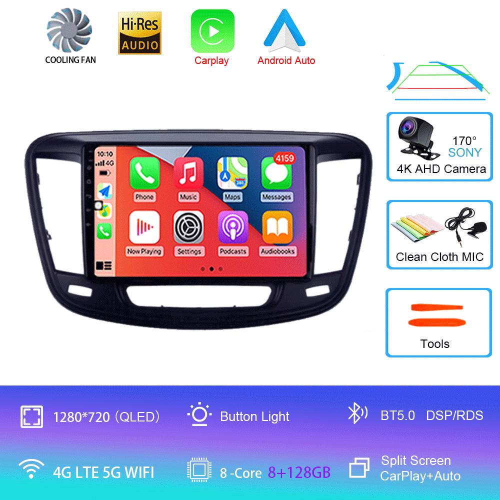 Car Radio Android 14 Multimedia Video Player For Chrysler 200 200C 2015 - 2019 Carplay Android Auto Stereo GPS Navigation WIFI