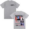 Rap singer Maka Aura 2026 Tour Merch Mens and Womens Fashion Retro Street Tshirt Casual Short Sleeve Tshirt Street Cool
