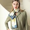 Women Long Printing Silk Scarf Imitated Silk Satin Hair Tie Sweet Streamers 14cm*145cm Fashion Elegance Office Hijab Headband