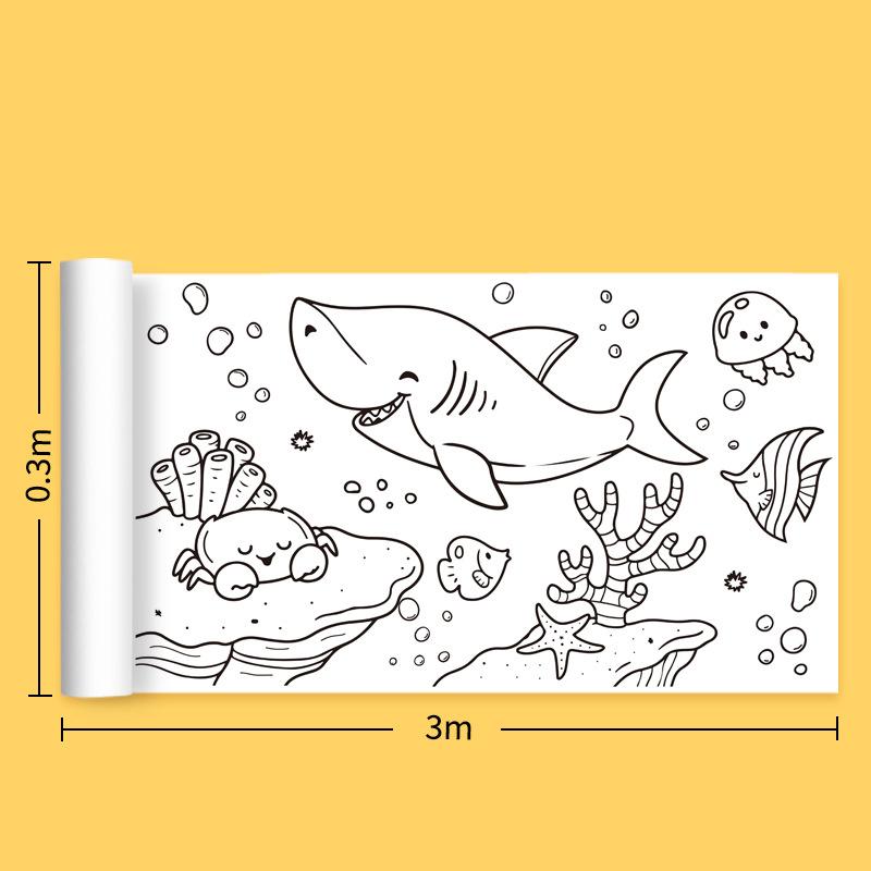 

Детские игрушки для рисования, липкая рулонная бумага для раскрашивания, сделай сам, прокрутка для граффити, цветная бумага для рисования, развивающие игрушки для девочек, подарок