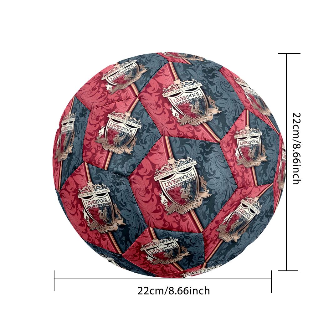 Liverpool Size 5 Soccer Ball Machine Sewn Indoor Outdoor Training and Matches Soccer Accessory Perfect Gift for Friends Family
