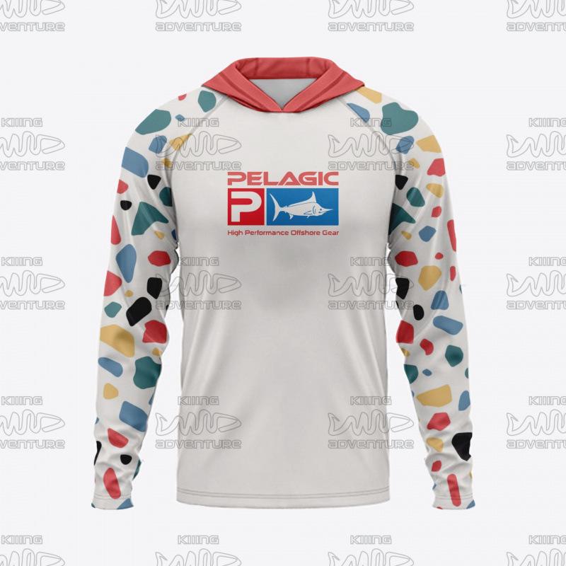 Pelagic Men s Outdoor Sea Fishing Hooded Sun Protection Lure Shirt XS 2990₽