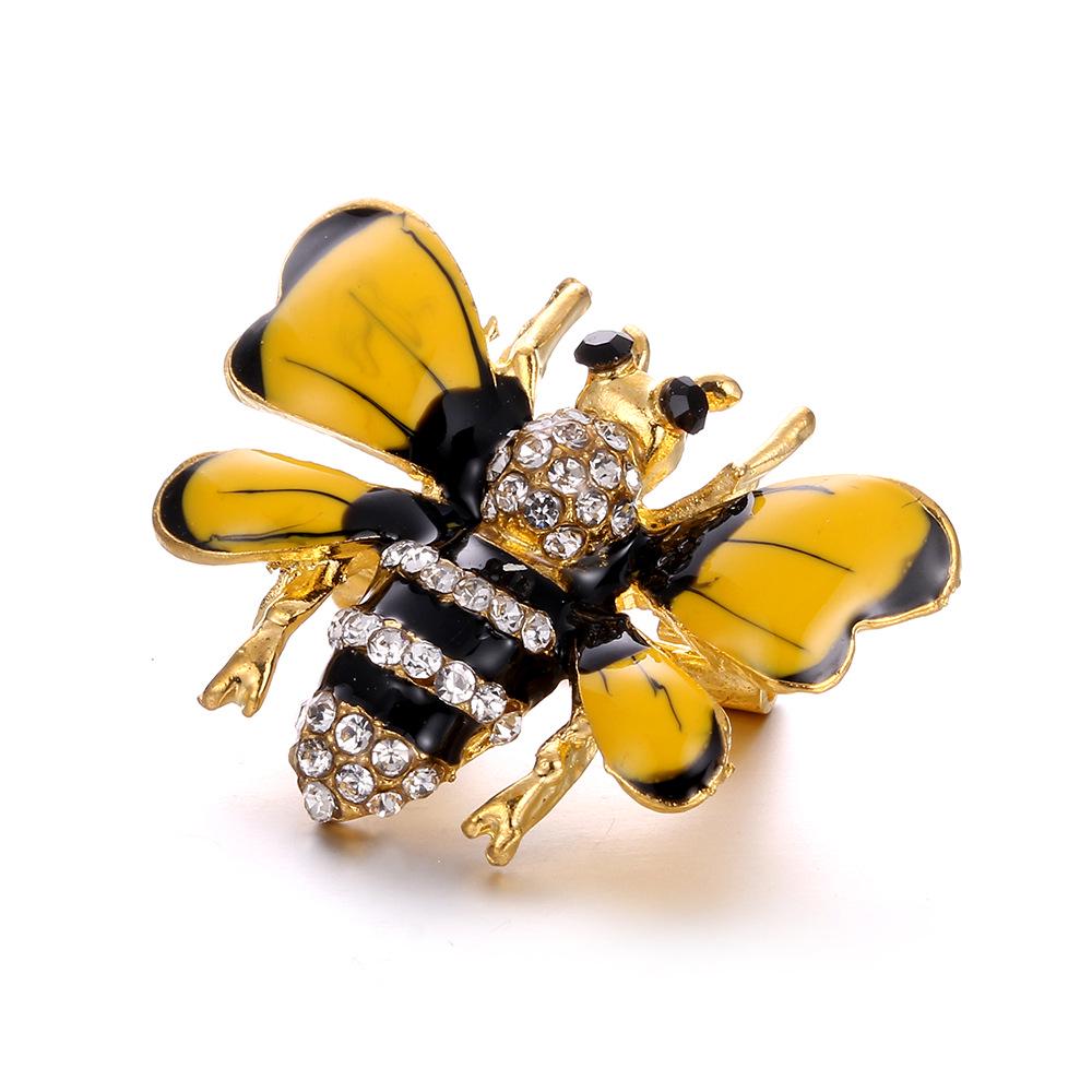 Korean Style Rhinestone Bee Brooch for Women