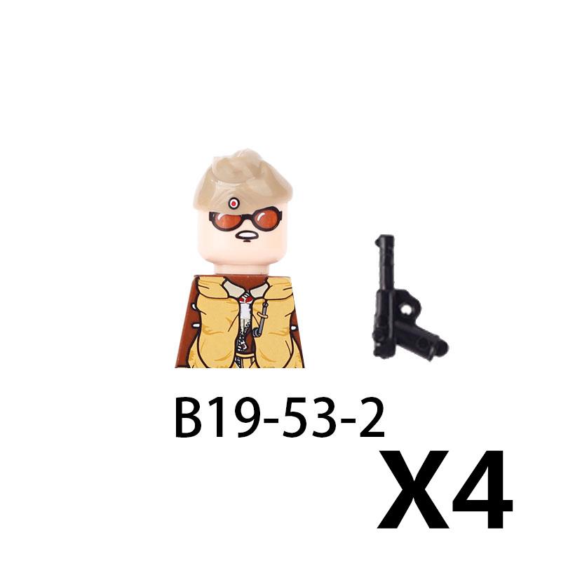 Military Soldier Building Block Figure British US Snow Camouflage Troop MP40 M1A1 Motorcycle Accessories Toys Gift Brick Z02