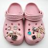 1Pcs Metal Pearl Camellia Flower Shoe Charms Shoes Decoration Diamond Chains Luxury Accessories for Women Girls Sandals Shoes
