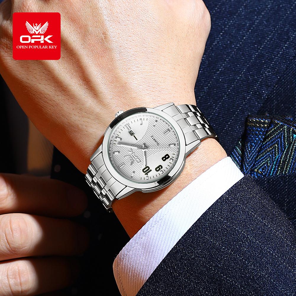OPK Brand Men's Watch Casual Fashion Night Light Quartz Watch Men's 6021
