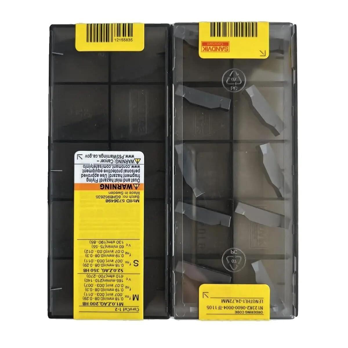 

Original Sandvik / N123K2-0600-0004-TF 1105 / CNC lathe carbide blade 10 PCS