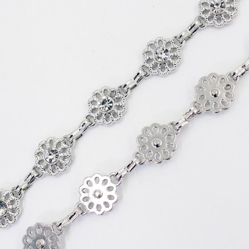 Mei Mary New Rhinestone-embellished Women's Metal Waist Chain - Versatile Dress Hook Adjustable Decorative Chain