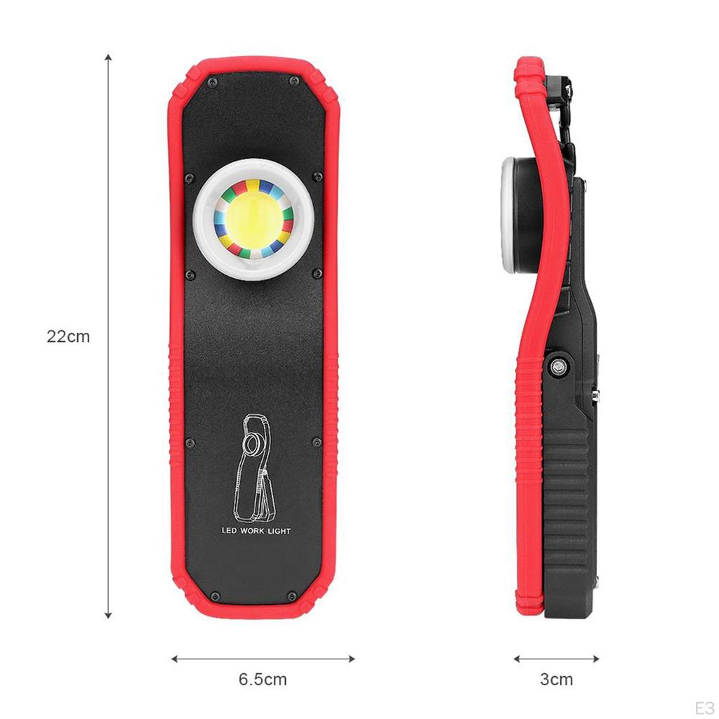 Multifunctional LED COB Flashlight Hook Modes