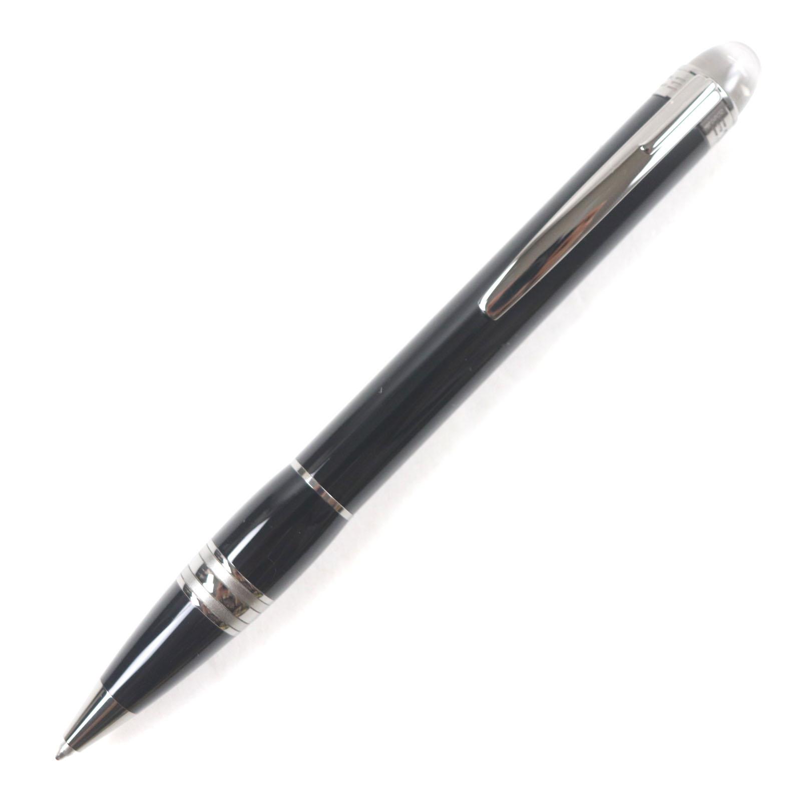 Excellent MONTBLANC Ballpoint pen white star Midnight Black Gunmetal mens Used