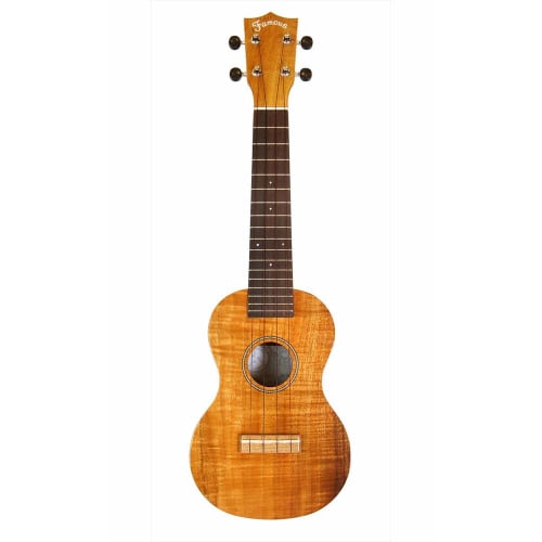 Famous FS-200 Hybrid Series Soprano Ukulele (Made in Japan) with Case (Solid Top, Famous Hawaiian Koa Wood, Classic, Easy to Play, Beginner's Guide)