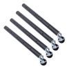 4PCS Furniture Legs with Caster Wheels Heavy Duty Carbon Steel Table Leg Extender Riser for Cabinet
