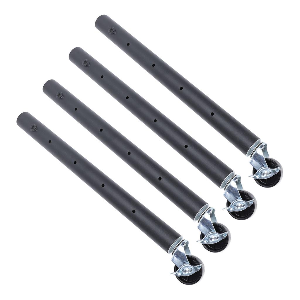 4PCS Furniture Legs with Caster Wheels Heavy Duty Carbon Steel Table Leg Extender Riser for Cabinet