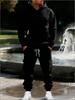 Cross2026 Men's Plus Velvet Winter Sports Workwear Set - European Size, Multi-Pocket, Loose Fit.